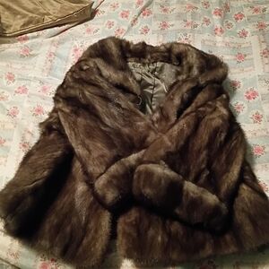 Authentic 60s Vintage Brown Mink Fur Coat